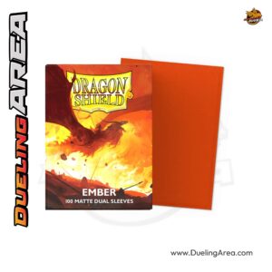 Dragon Shield Dual Matte Standard Sleeves - Ember (100-Pack) - Dragon Shield Card Sleeves - حافظه بطاقات دراغون شيلد مزدوجة غير لامعة قياسية - إيمبر (عبوة من 100 قطعة)
