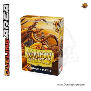 Dragon Shield Matte Japanese Sleeves - Orange (60-Pack) -  حافظه بطاقات درع التنين اليابانية غير اللامعة - برتقالي (عبوة من 60 قطعة)