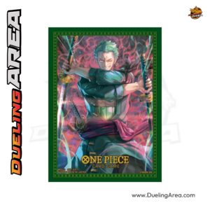 One Piece Card Game Official Sleeves Assortment 11 - Roronoa Zoro (70-Pack) - Bandai Card Sleeves - غلاف بطاقات لعبة ون بيس الرسمية - رورونوا زورو ( 70 غلاف) -   بانداي