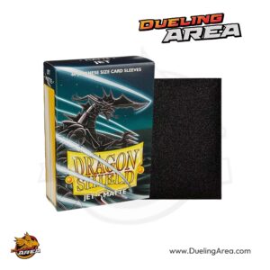 Dragon Shield Matte Japanese Sleeves - Jet (60-Pack) - Dragon Shield Card Sleeves - حافظه بطاقات درع التنين اليابانية غير اللامعة - جيت (عبوة من 60 قطعة)