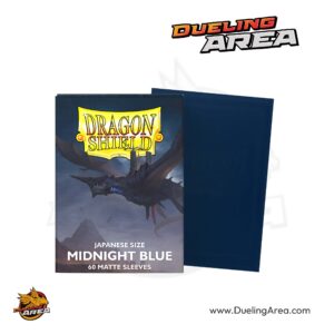 Dragon Shield Matte Japanese Sleeves - Midnight Blue (60-Pack) -  حافظه بطاقات درع التنين اليابانية غير اللامعة - أزرق داكن (عبوة من 60 قطعة)