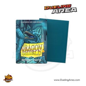 Dragon Shield Matte Japanese Sleeves - Petrol (60-Pack) - Dragon Shield Card Sleeves - حافظه بطاقات درع التنين اليابانية غير اللامعة - بترولي (عبوة من 60 قطعة)