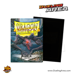 Dragon Shield Matte Sleeves - Black (100-Pack) - حافظه درع التنين غير اللامعة - أسود (عبوة من 100 قطعة) - أكمام بطاقات درع التنين