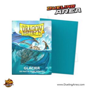 Dragon Shield Dual Matte Standard Sleeves - Glacier (100-Pack) - Dragon Shield Card Sleeves - حافظه بطاقات درع التنين المزدوجة غير اللامعة القياسية جلاسير (عبوة من 100 قطعة)