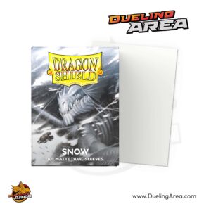 Dragon Shield Dual Matte Standard Sleeves - Snow (100-Pack) - Dragon Shield Card Sleeves - حافظه بطاقات درع التنين المزدوجة غير اللامعة القياسية - ثلجي (عبوة من 100 قطعة)