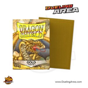 Dragon Shield Matte Sleeves - Gold (100-Pack) - Dragon Shield Card Sleeves - حافظه درع التنين غير اللامعة - ذهبية (عبوة من 100 قطعة)