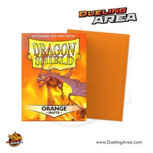 Dragon Shield Matte Sleeves - Orange (100-Pack) - Dragon Shield Card Sleeves - حافظه درع التنين غير اللامعة - برتقالية (عبوة من 100 قطعة)