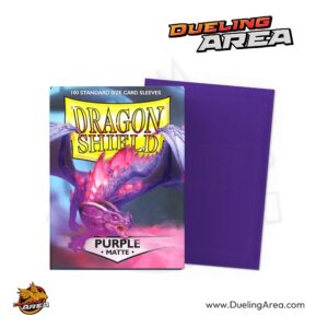 Dragon Shield Matte Sleeves - Purple (100-Pack) - Dragon Shield Card Sleeves - حافظه درع التنين غير اللامعة - أرجوانية (عبوة من 100 قطعة)