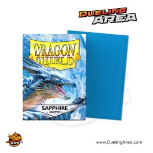 Dragon Shield Matte Sleeves - Sapphire (100-Pack) - Dragon Shield Card Sleeves - حافظه درع التنين غير اللامعة - الياقوت (عبوة من 100 قطعة)