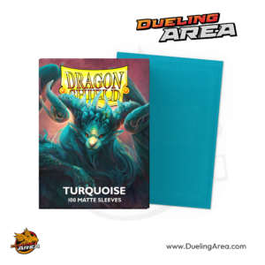 Dragon Shield Matte Sleeves - Turquoise 'Atebeck' (100-Pack) - Dragon Shield Card Sleeves - حافظه درع التنين غير اللامعة - فيروزي 'أتيبيك' (عبوة من 100 قطعة)