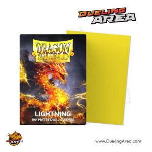 Dragon Shield Dual Matte Japanese Sleeves - Lightning (60-Pack) - Dragon Shield Card Sleeves - حافظه بطاقات درع التنين المزدوجة غير اللامعة اليابانية - لايتنينج (عبوة من 60 قطعة)