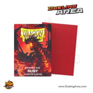 Dragon Shield Japanese Matte Sleeves - Ruby (60-Pack)-Dragon Shield Card Sleeves -حافظه بطاقات درع التنين اليابانية غير اللامعة - روبي (عبوة من 60 قطعة)